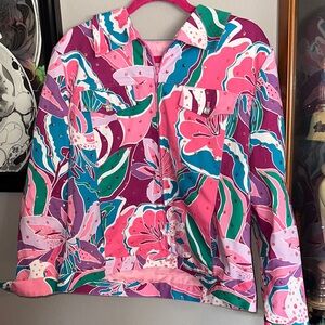 Vibrant Colorful Floral Women's Sequin Jacket